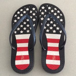 Red, White & Blue Capelli of New York Flip Flops